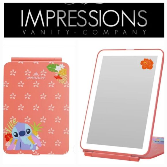 Impressions X Disney's Lilo & Stitch Touch Pad Mini Tri Tone LED Makeup Mirror - Picture 1 of 9